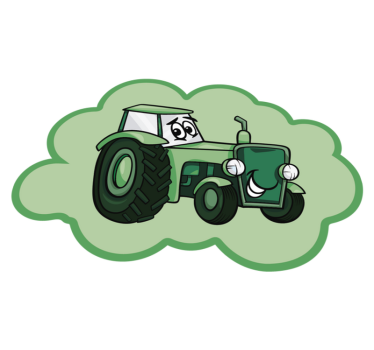 Zelený traktor detský vinylový koberec - Tenstickers