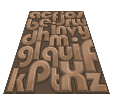 vinylový koberec abeceda čokoládová abeceda - Tenstickers