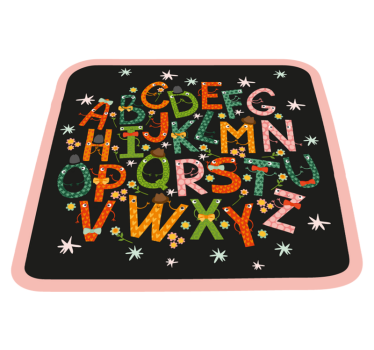 vinylový koberec abeceda očarenie z abecedy - Tenstickers