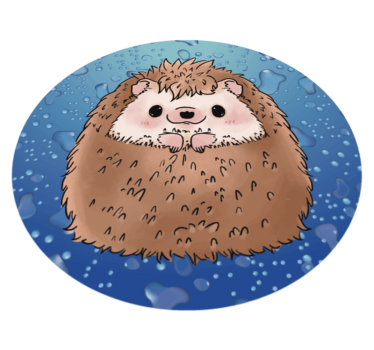 Rozkošný ježko zvieracia podložka - Tenstickers