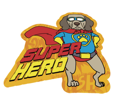 rôzne vinylové koberce pre deti superhrdinský pes - Tenstickers