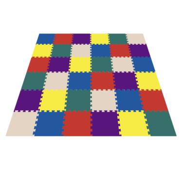 rôzne vinylové koberce pre deti farebná puzzle podložka - Tenstickers