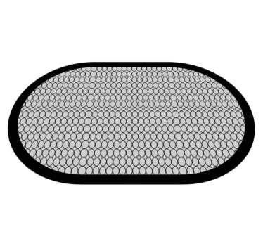 Sivý oválny minimalistický koberec - Tenstickers