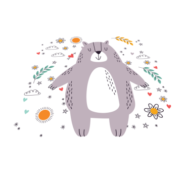 Roztomilý kvetinový medveď pre zvieratá - Tenstickers