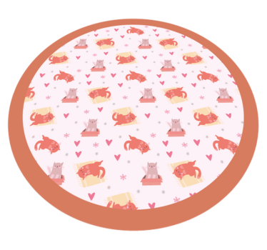 vinylový koberec pre bábätko hravý motív mačky - Tenstickers