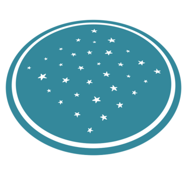 hviezdy vinylový koberec hviezdny motív - Tenstickers