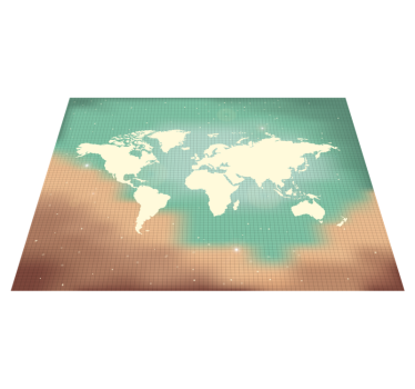 Farebný politický mapový vinylový mapový koberec - Tenstickers
