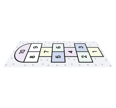 Herný vinylový koberec hopscotch v severskom štýle - Tenstickers