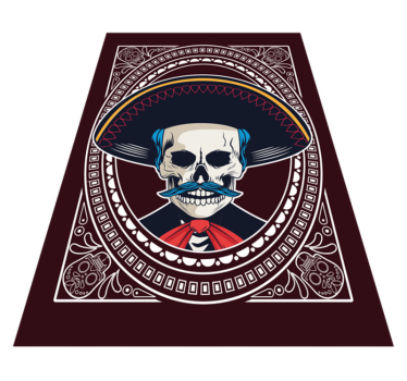 Mexická etnická lebka koberce v etnickom štýle - Tenstickers