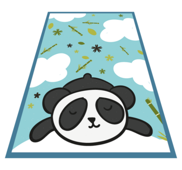 detský vinylový koberec panda vysnívaná krajina - Tenstickers