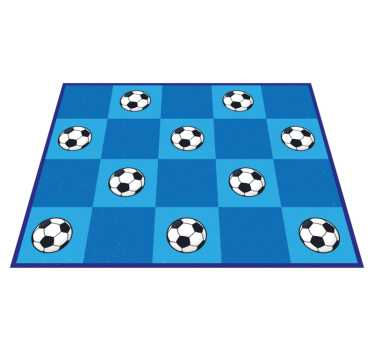Futbalový štvorec herný koberec - Tenstickers