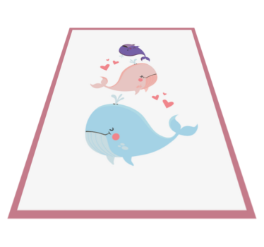 Veľryby hrajúce zvieraciu podložku - Tenstickers