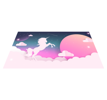 detský vinylový koberec magický jednorožec - Tenstickers