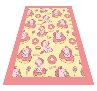 detský vinylový koberec jednorožcový donut vzor - Tenstickers