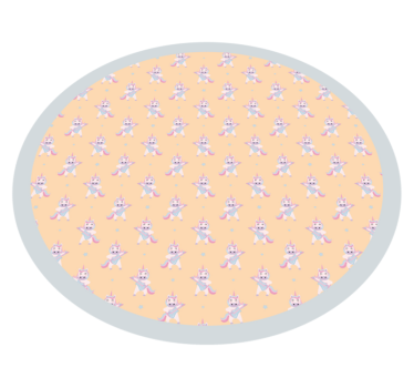 vinylový koberec pre bábätko zajačik rondel - Tenstickers