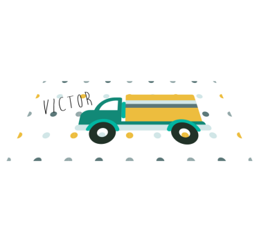 Nákladné auto s menom prispôsobeným vinylovým kobercom - Tenstickers