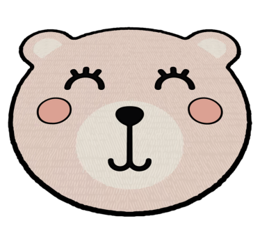 detský vinylový koberec medveď charakterový kúsok - Tenstickers