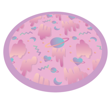 Sladkosti vo vesmíre detský vinylový koberec - Tenstickers