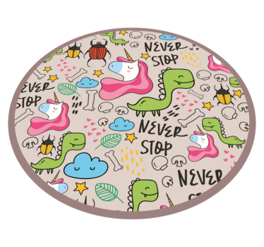 Huba dinosaura jednorožca s kobercami na mieru - Tenstickers