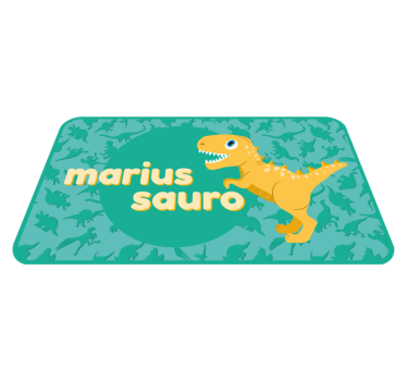 detský vinylový koberec personalizovaný dinosaurus - Tenstickers