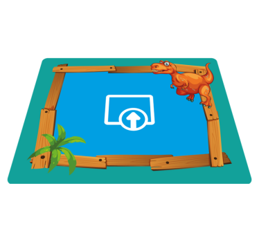 detský vinylový koberec prispôsobiteľný dinosaurus - Tenstickers