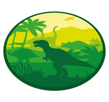Vinylový koberec pre bábätko dobrodružstvo dinosaurov - Tenstickers