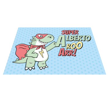 rôzne vinylové koberce pre deti superhrdinský dinosaurus - Tenstickers