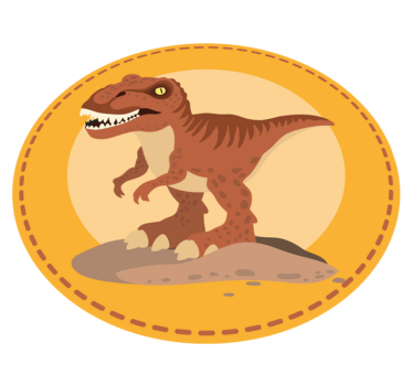 detský vinylový koberec okrúhly koberec dinosaurus - Tenstickers