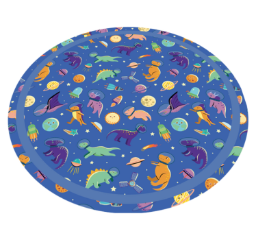 detský vinylový koberec vesmírny dinosaurus kolo - Tenstickers