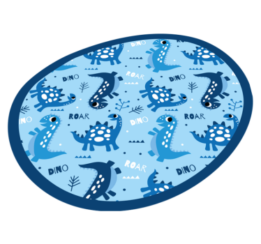 Burácajú modré dinosaury a dino vinylový koberec - Tenstickers