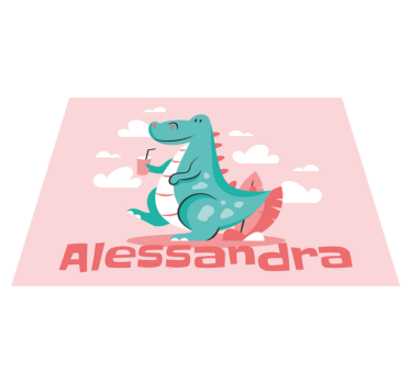 Dinosaurus s nápojom s prispôsobeným menom podložky pre zviera - Tenstickers