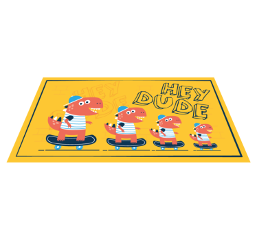 detský vinylový koberec skateboardových dinosaurov - Tenstickers