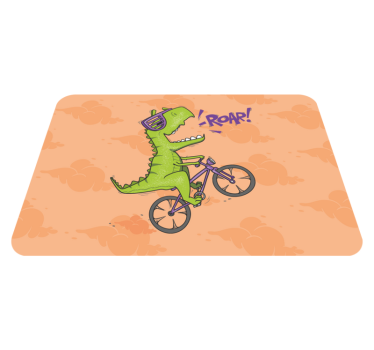 detský vinylový koberec cyklistický dinosaurí rev - Tenstickers