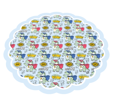 detský vinylový koberec superhrdinské dinosaury - Tenstickers