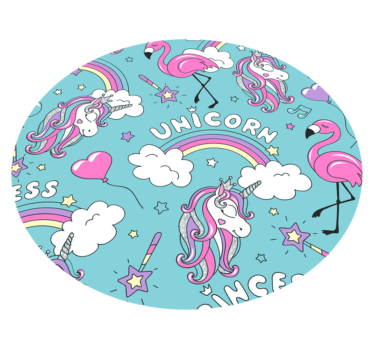 rôzne vinylové koberce pre deti fantazijný kruh jednorožca - Tenstickers