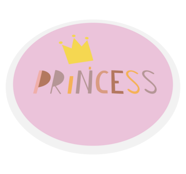 Princezná na ružovom pozadí detský vinylový koberec - Tenstickers
