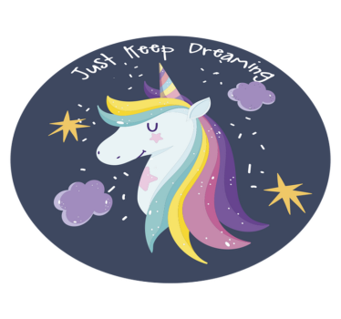 detský vinylový koberec snívaj ďalej o jednorožcovi - Tenstickers