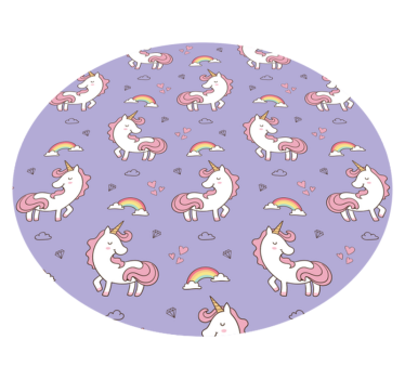detský vinylový koberec fantazijný vzor jednorožca - Tenstickers