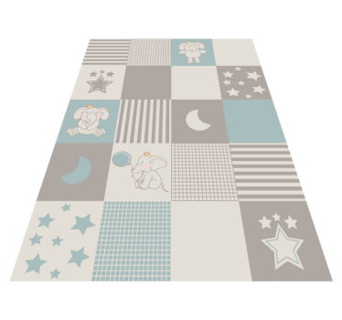 vinylový koberec pre bábätko patchwork škôlka - Tenstickers
