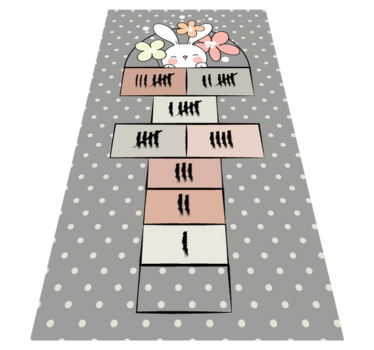Vinylový koberec nordic rabbit hopscotch game - Tenstickers
