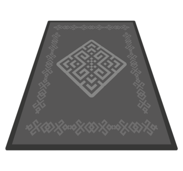 šedé obdĺžnikové vinylové koberce v etnickom štýle - Tenstickers