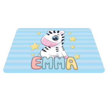 detský vinylový koberec zebra pruhovaná zábava - Tenstickers