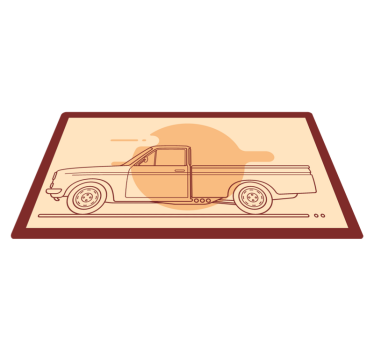detský vinylový koberec ilustrácie autíčka - Tenstickers