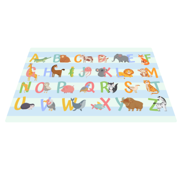 rôzne vinylové koberce pre deti abecedný sprievod zvierat - Tenstickers