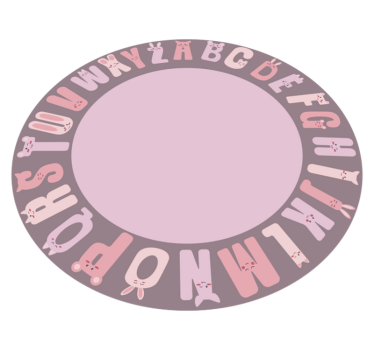 Okrúhly abecedný koberec - Tenstickers