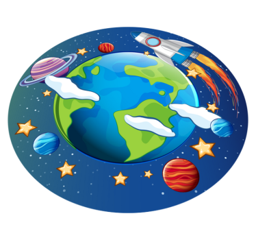 Galaxický detský vinylový koberec - Tenstickers