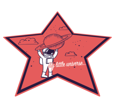 detský vinylový koberec astronaut hviezdny prieskumník - Tenstickers