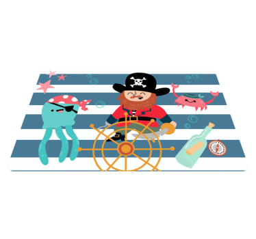 detský vinylový koberec pirátske dobrodružstvo - Tenstickers