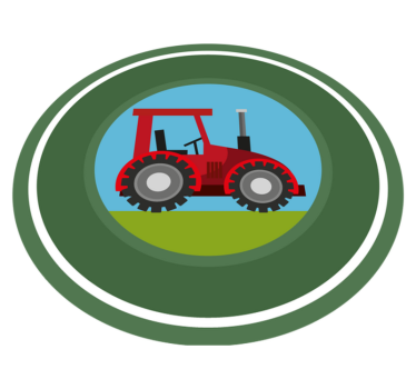 Zelený kruhový traktor detský vinylový koberec - Tenstickers