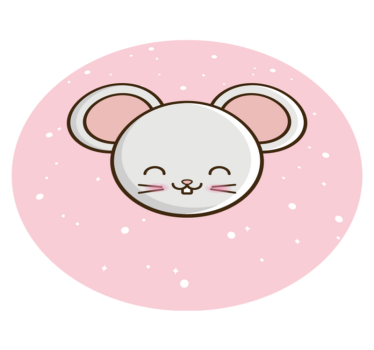 detský vinylový koberec rozkošná ilustrácia myši - Tenstickers
